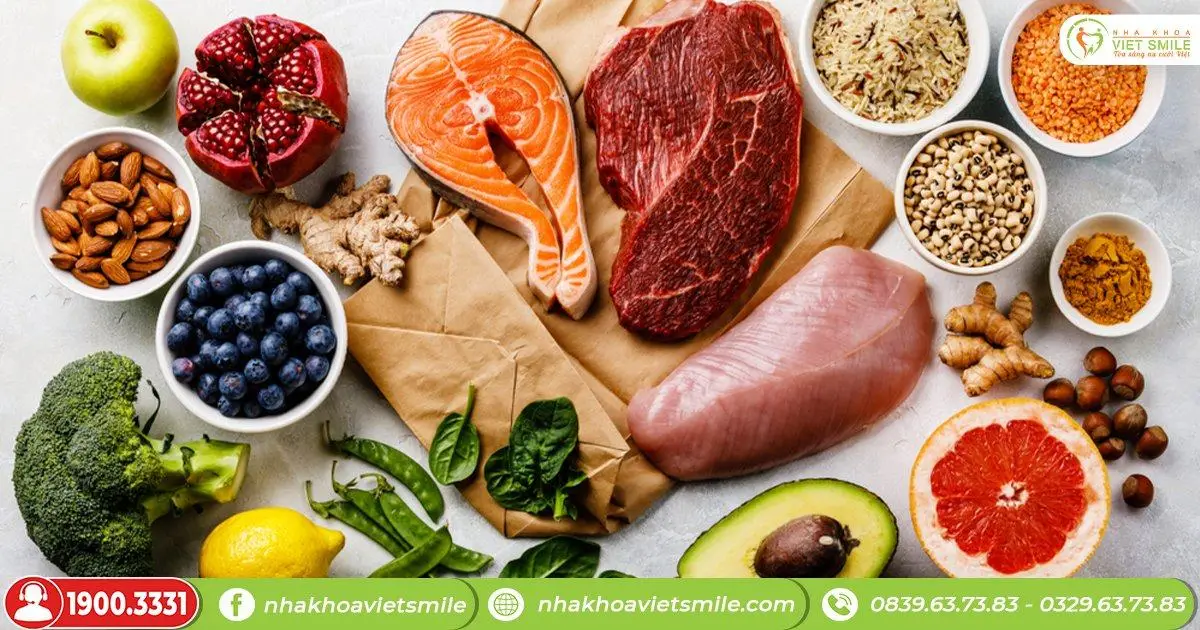 Bổ sung chế độ dinh dưỡng hợp lí giúp hết bị sưng lợi
